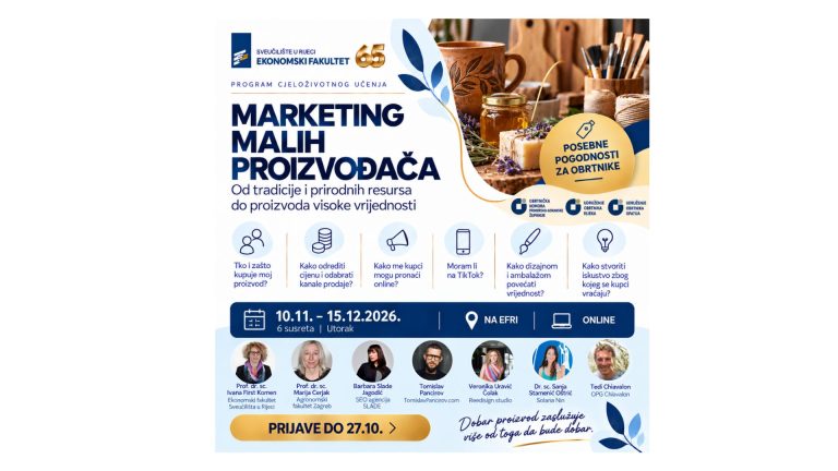 EFRI / Novi ciklus programa „Marketing malih proizvođača: od tradicije i prirodnih resursa do proizvoda visoke vrijednosti“ – prijave do 27. listopada 2026.